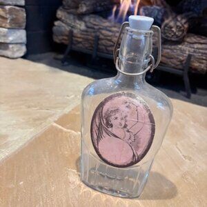 Vintage Italian Glass Maple Syrup Bottle Decanter Bar Accessory